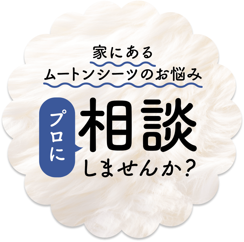 家にあるムートンシーツのお悩み プロに相談しませんか？